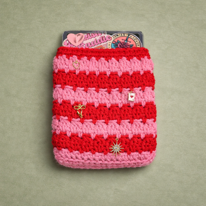 Sweetheart Crochet Kindle Sleeve – Handmade Bookish Case