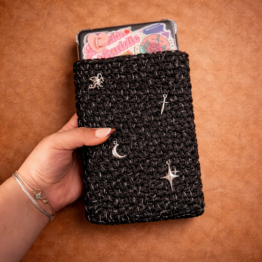 Midnight Crochet Kindle Sleeve – Handmade Bookish Case